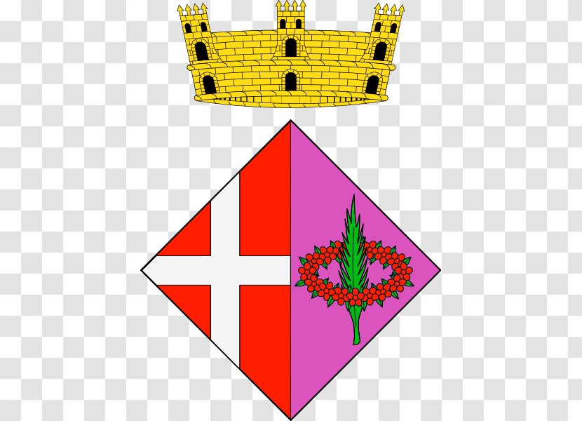 Sant Joan Les Fonts La Palma De Cervelló Coat Of Arms Escutcheon Gules - Triangle - Blazon Transparent PNG
