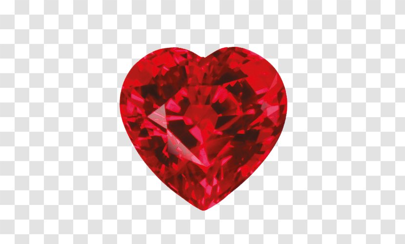 RED.M - Heart - Ruby Gemstone Transparent PNG