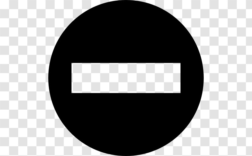 Minus Sign File - Blackandwhite - Symbol Transparent PNG