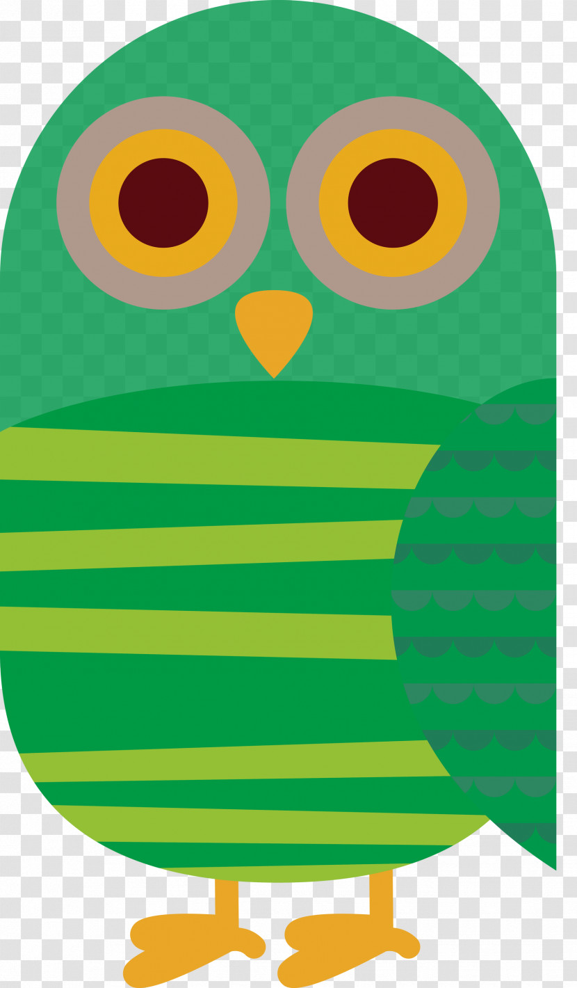 Beak Owl M Cartoon Green Meter Transparent PNG