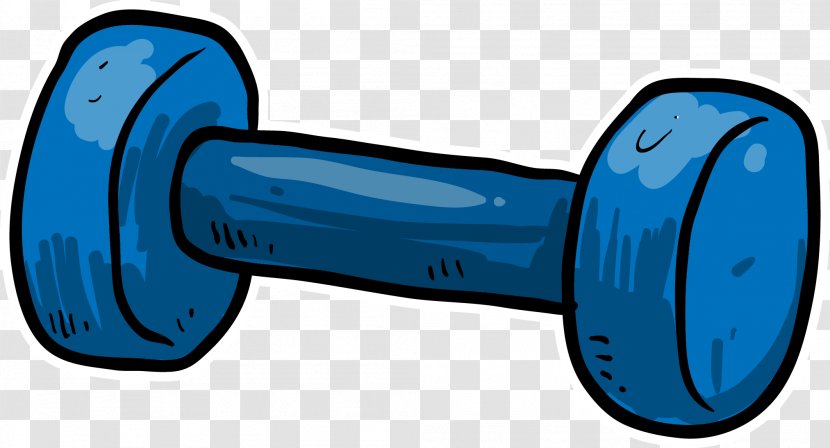 Barbell Dumbbell Physical Fitness Exercise - Blue Hand Painted Transparent PNG