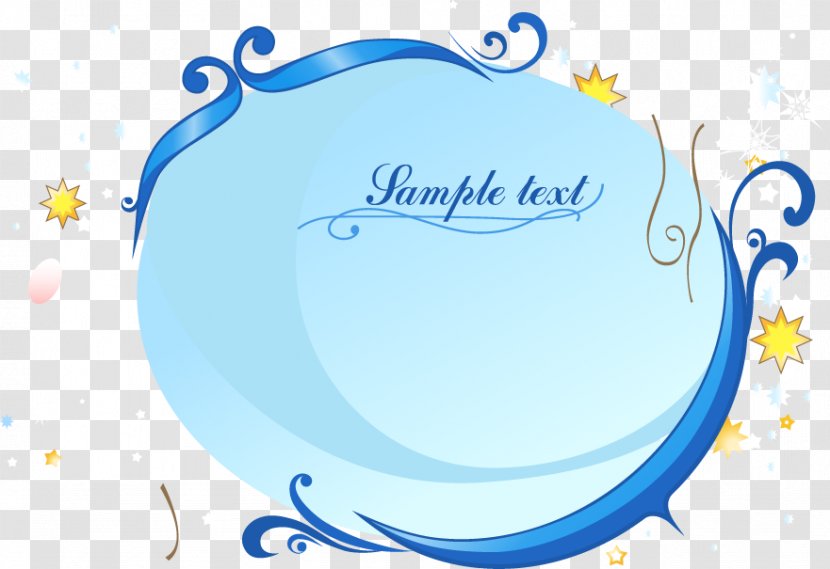 Poster Balloon Greeting Card - Cartoon Fantasy Blue Circle Border Transparent PNG