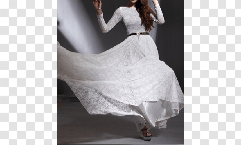 Wedding Dress Skirt Cocktail Chiffon - White Transparent PNG