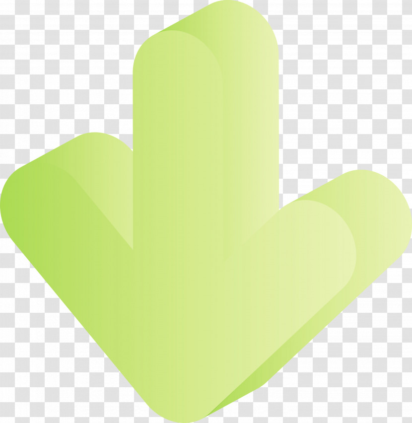 Green Yellow Hand Finger Symbol Transparent PNG