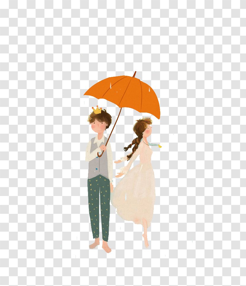 Falling In Love Significant Other Boyfriend - Umbrella Couple Transparent PNG