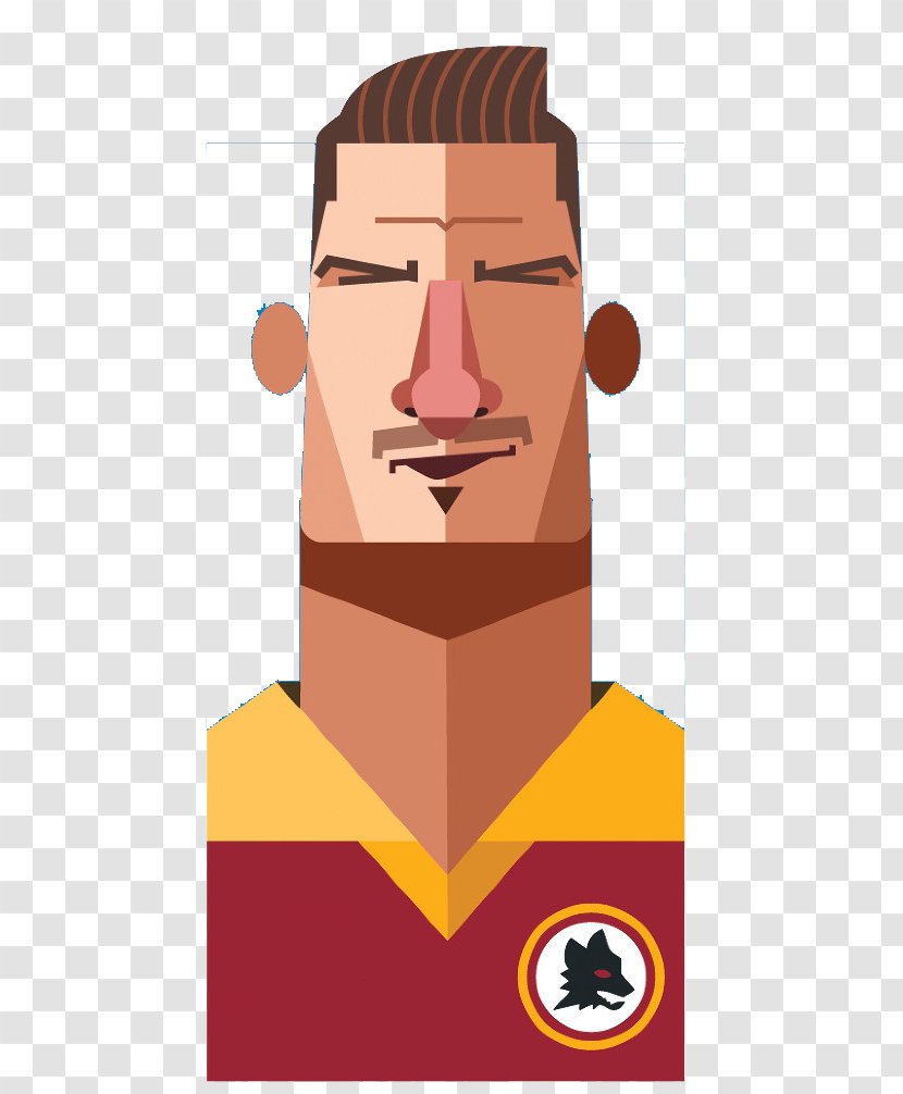 A.S. Roma Football Player Playmaker Illustration - Cartoon Footballer Avatar Transparent PNG