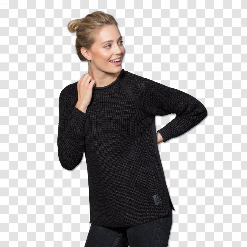 T-shirt Sleeve Jumper Black Cardigan Transparent PNG