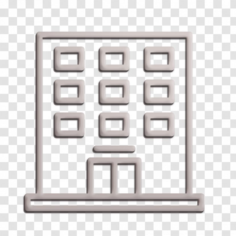 Building Icon Hotel Services Town - Metal Transparent PNG