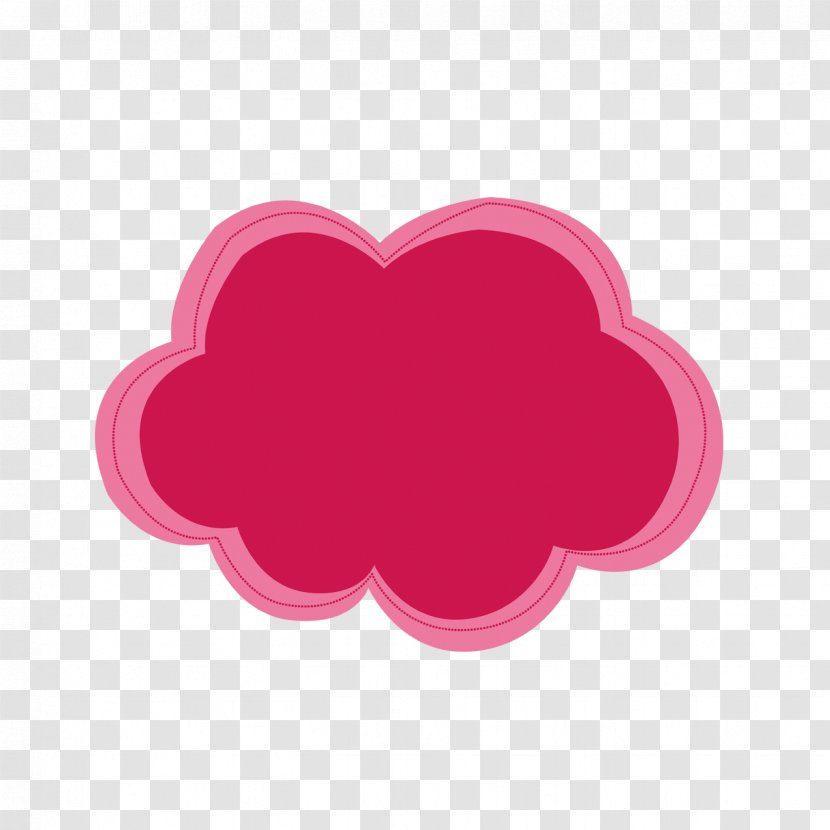 Icon - Pink - Cartoon Clouds Transparent PNG