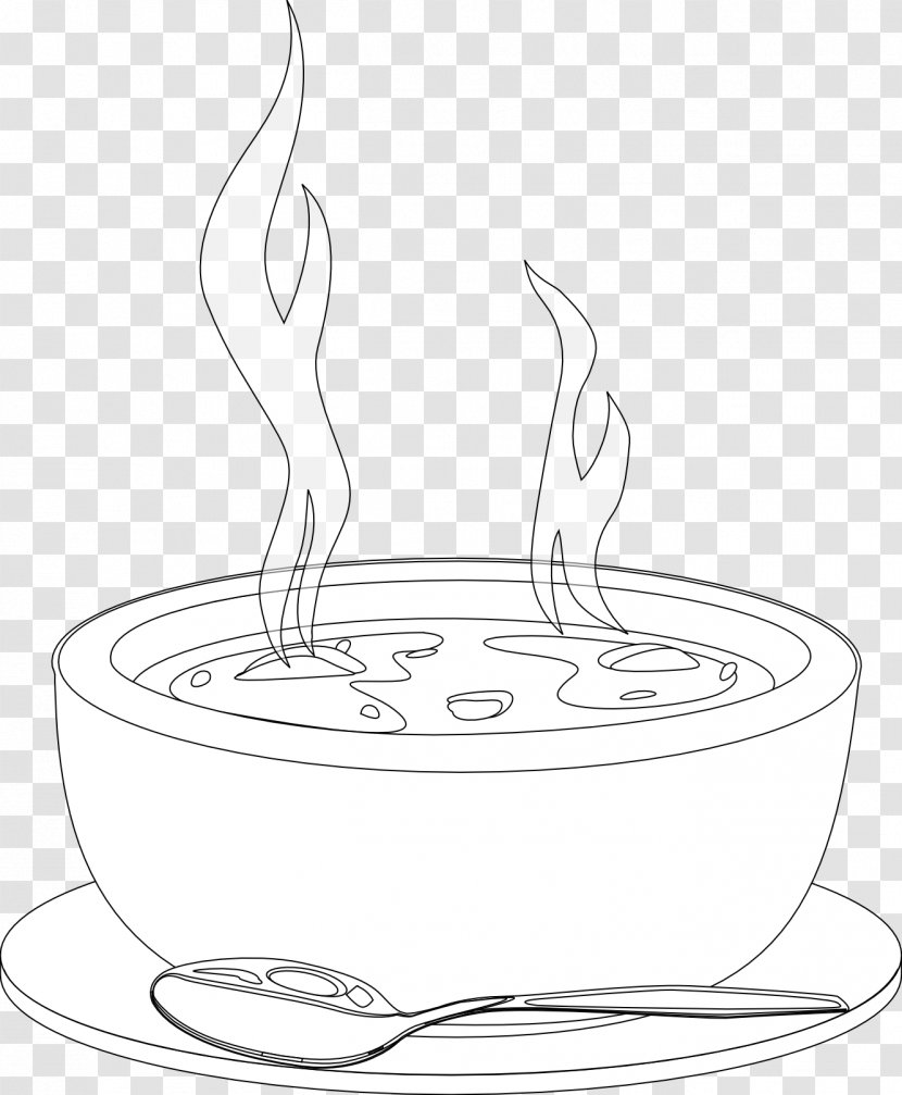 Drawing Minestrone Soup Potage Line Art - Organism - Stone Cold Transparent PNG