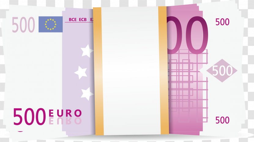 500 Euro Note Banknotes United States Dollar - 100 - Pink Creative Coins Transparent PNG