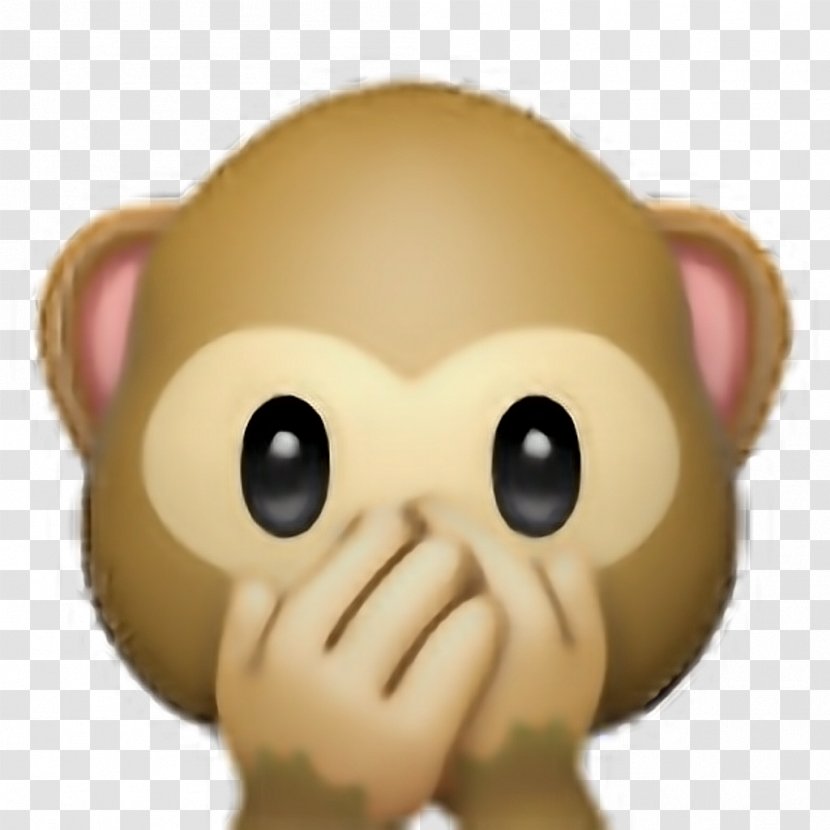 Emojipedia Sticker Monkey - Snout - Blushing Emoji Transparent PNG