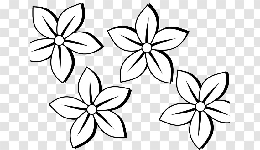 Clip Art Drawing Black And White Image Line - Petal - Flower Transparent PNG