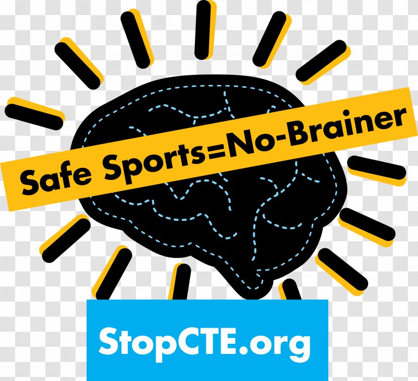 Chronic Traumatic Encephalopathy Disease Sport Logo Brand - Yellow - No Brainer Day Transparent PNG