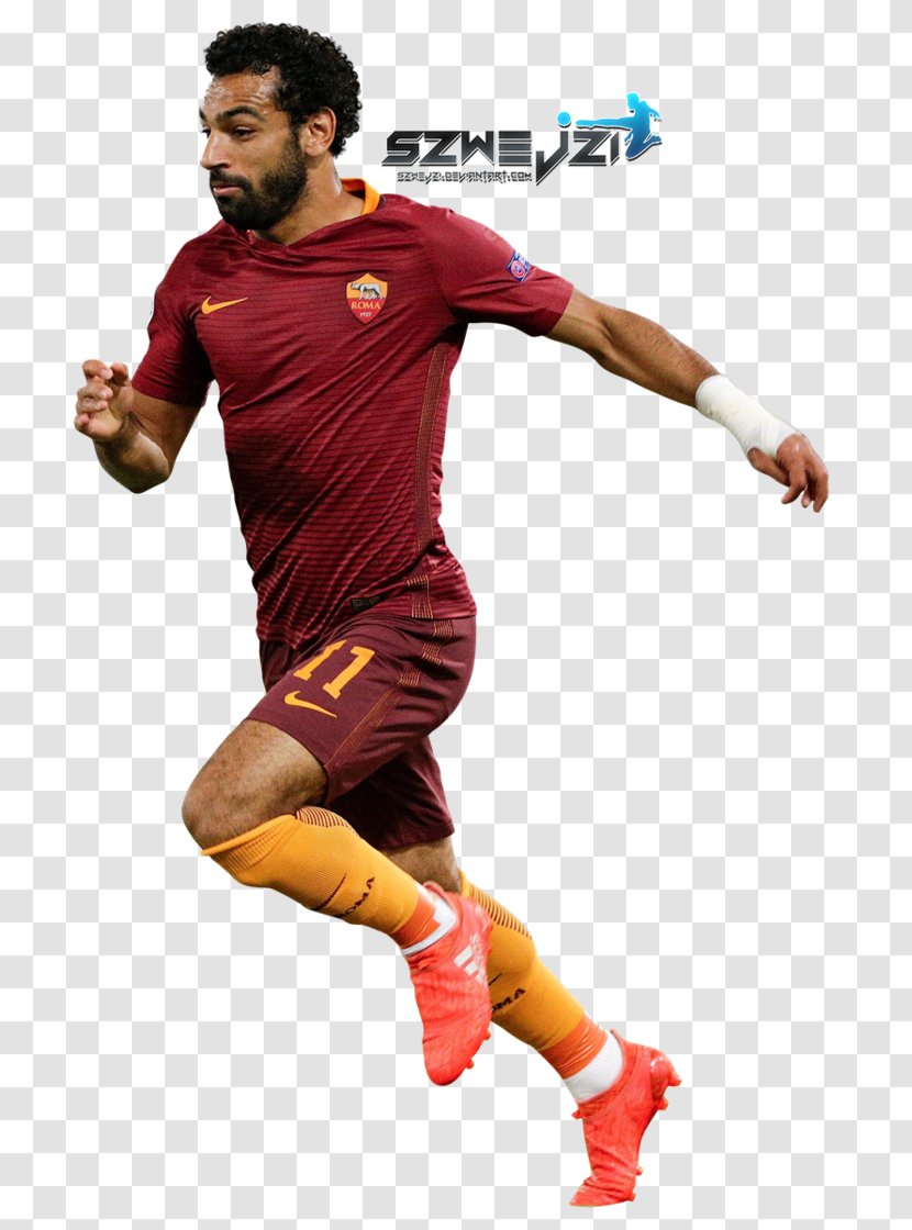 Mohamed Salah A.S. Roma Football Player Sport Jersey - Soccer Transparent PNG