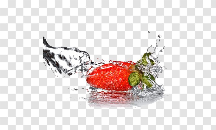 Strawberry Water Food Infusion - Tableware Transparent PNG