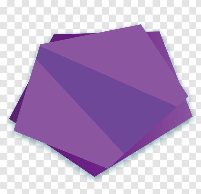 Triangle Purple Pattern - Violet - Irregular Three-dimensional Transparent PNG