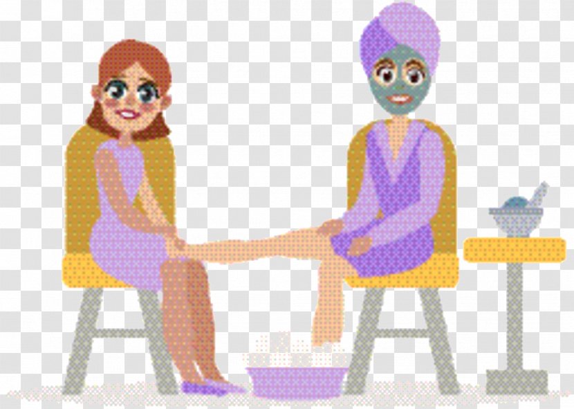 Cartoon Sitting Conversation Gesture Furniture Transparent PNG