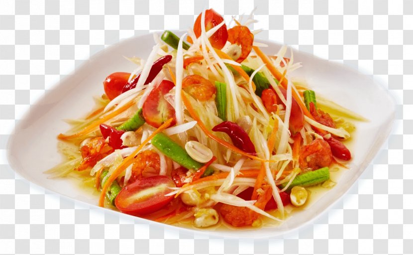 Green Papaya Salad Thai Cuisine Salted Duck Egg Salads Transparent PNG