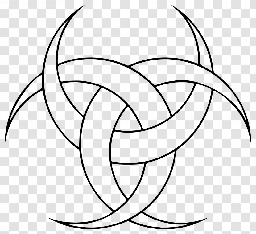 Triple Goddess Lunar Phase Triquetra Crescent Moon - Symmetry - Of The Transparent PNG