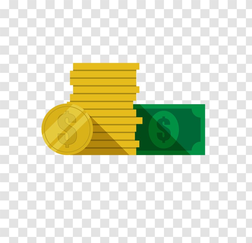 Clip Art - Gold Coin - Vector And Dollar Transparent PNG