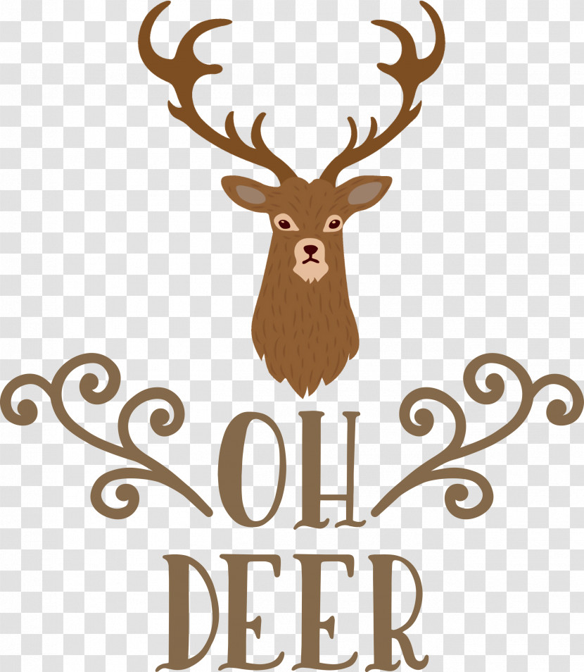 OH Deer Rudolph Christmas Transparent PNG