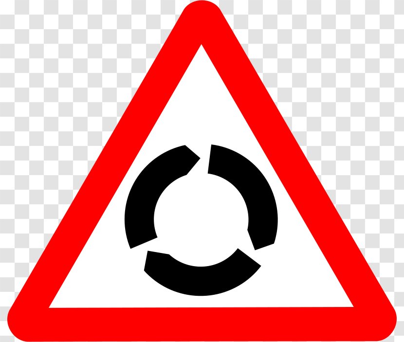 Roundabout Traffic Sign Warning Yield Stop - Triangle - Driving Transparent PNG