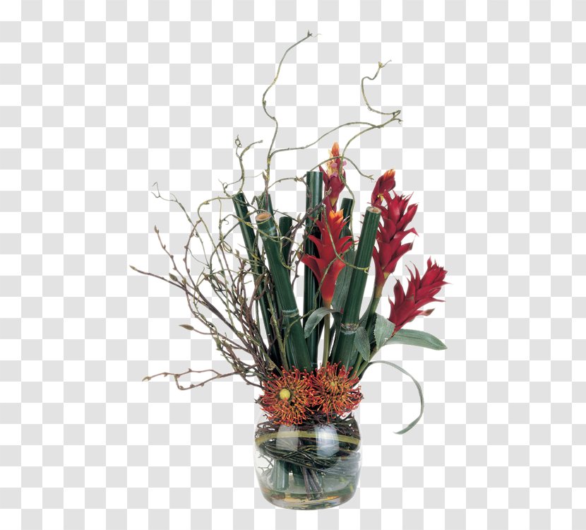 Floral Design Vase Artificial Flower Plant - Flora - Red Decorated Soft Furnishings Installed Transparent PNG
