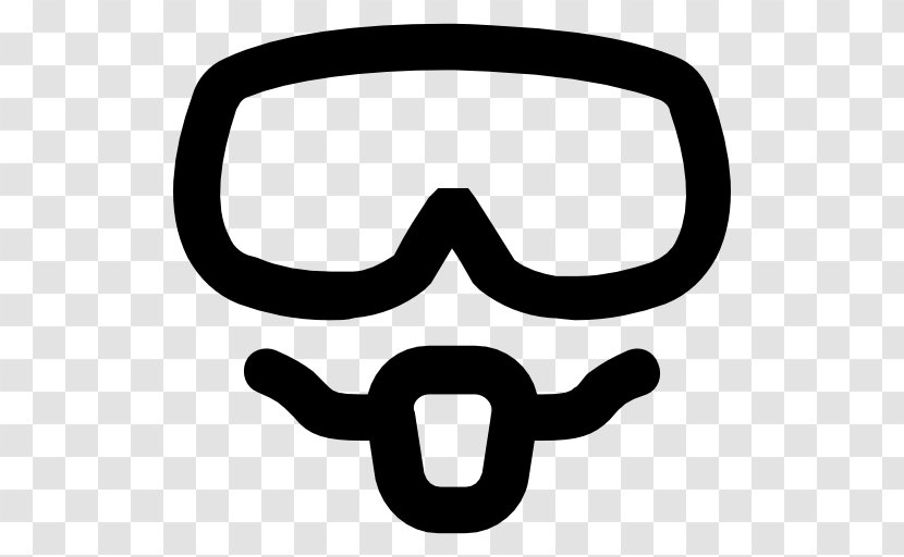 Glasses Goggles Black And White Diving & Snorkeling Masks Clip Art - Scuba Transparent PNG