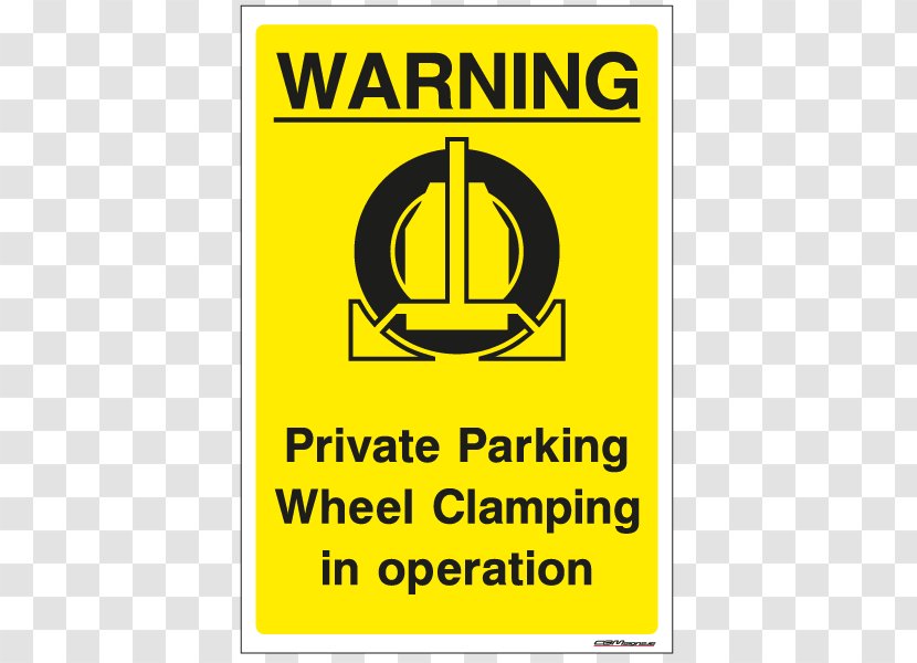 Wheel Clamp Logo Brand Parking - Yellow - Driveway Transparent PNG