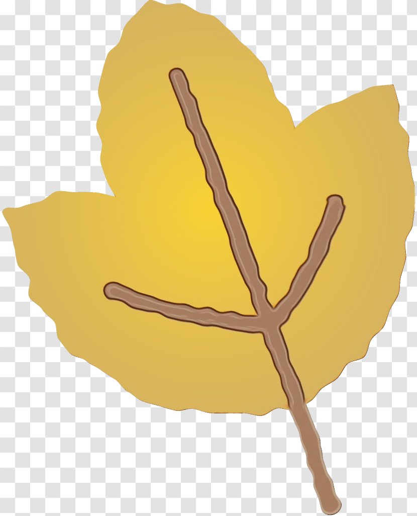 Leaf Yellow Hand Tree Plant - Herbaceous Gesture Transparent PNG