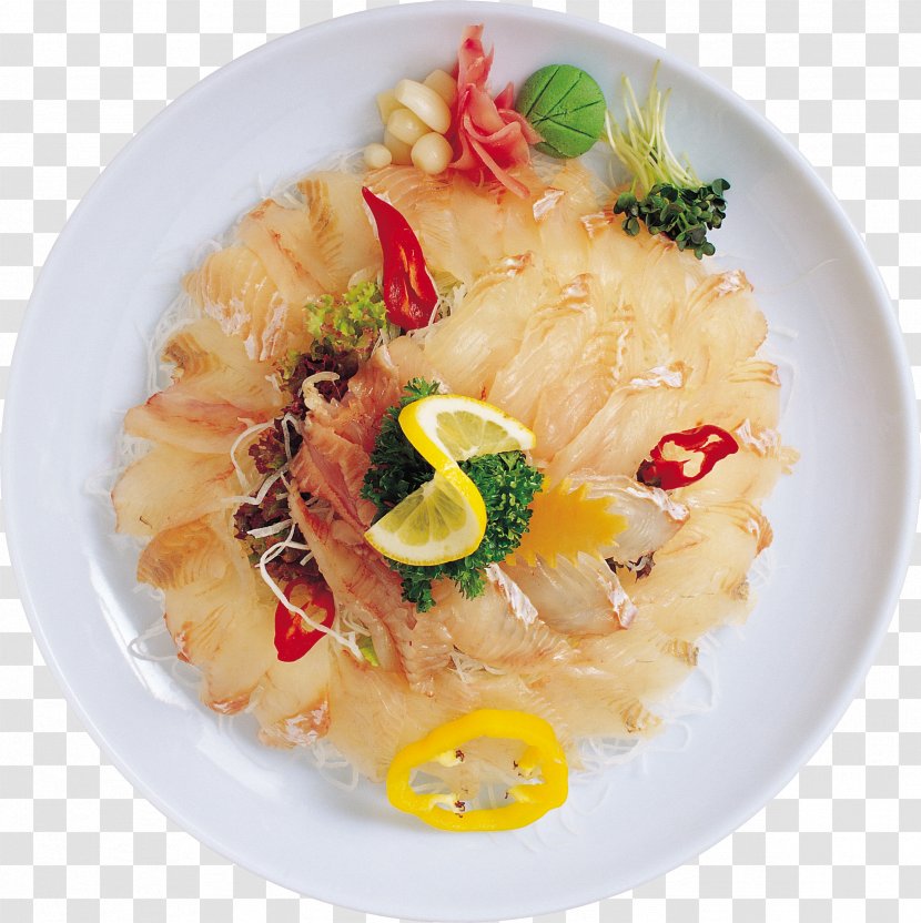 Carpaccio Dish Seafood Sushi - Dishes - Coriander Transparent PNG