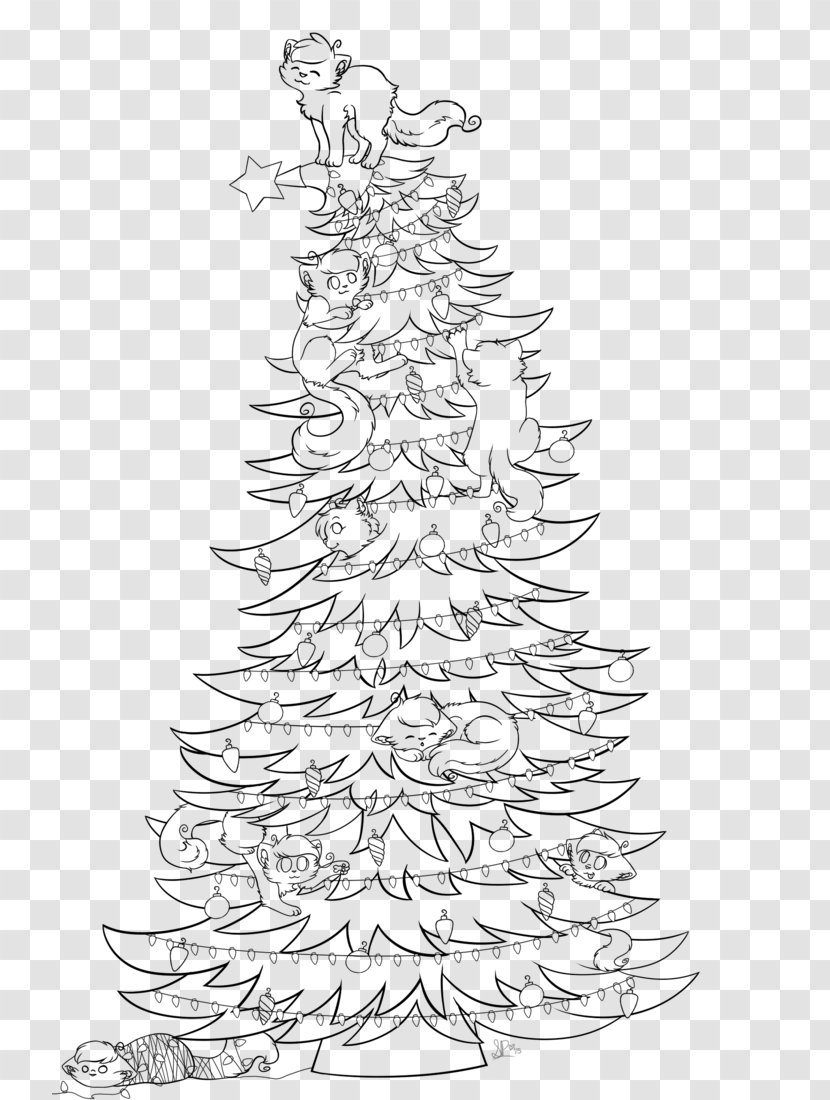 Spruce Christmas Tree Fir Art Drawing - Branch Transparent PNG