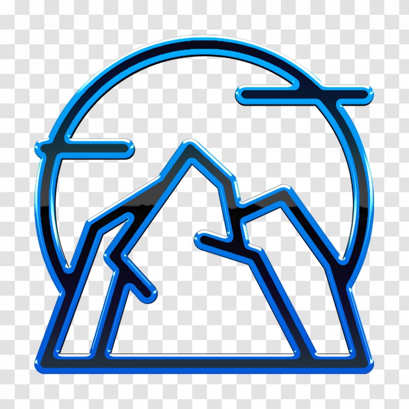 Climb Icon Climbing Mountain - Electric Blue - Logo Symbol Transparent PNG