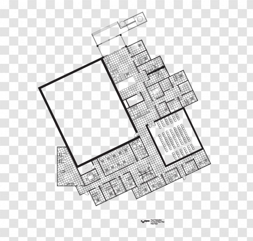 Floor Plan Business Furniture - Black And White - Design Transparent PNG