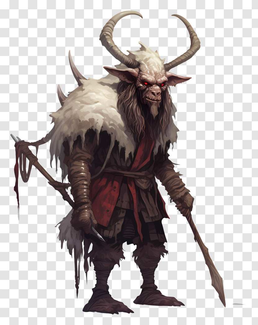 Rpg Game Character - Horned Mythical Creature In Fantasy Setting Transparent PNG
