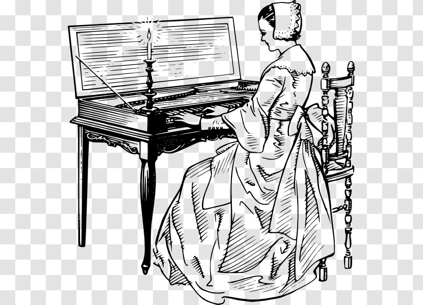 Musical Instruments Clavichord Drawing Clip Art - Tree Transparent PNG