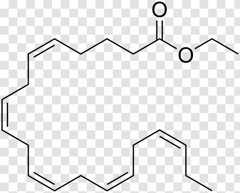 Ethyl Eicosapentaenoic Acid Omega-3 Fatty Acids Group - Line Art Transparent PNG