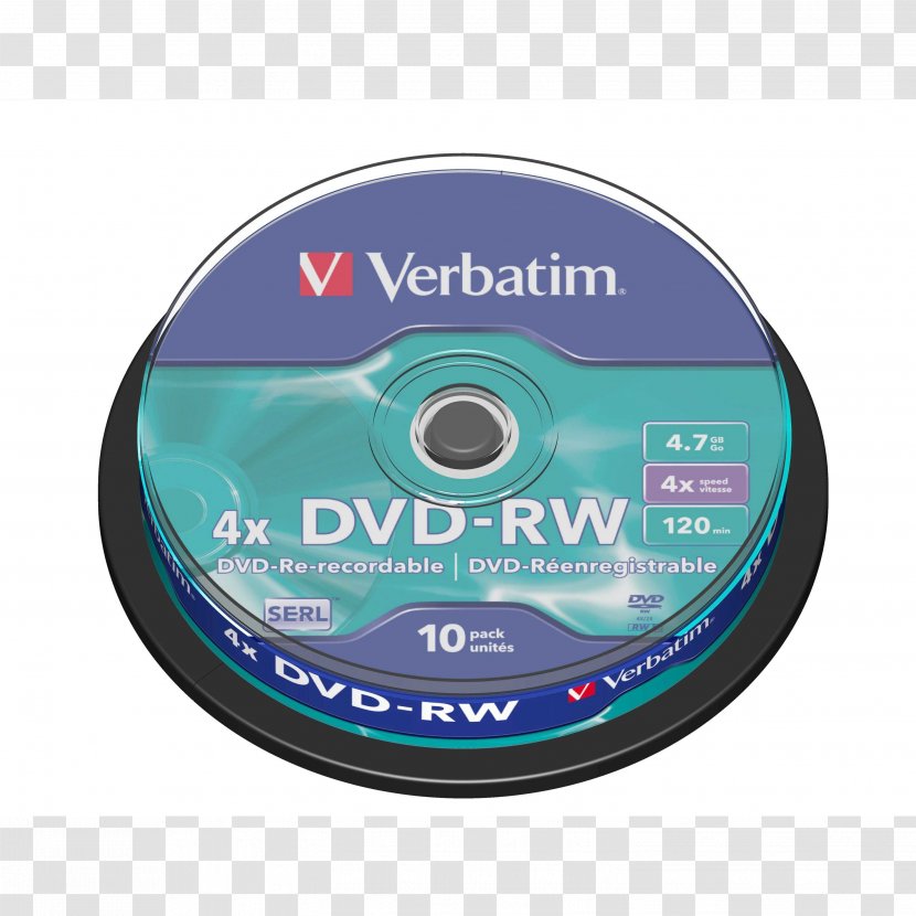 Verbatim Live It! Storage Media - Bluray Disc - DVD+RW2.4x 4.7 GB Compact DVD-RW 4.7GB 4x 10pk CorporationDvd-video Transparent PNG