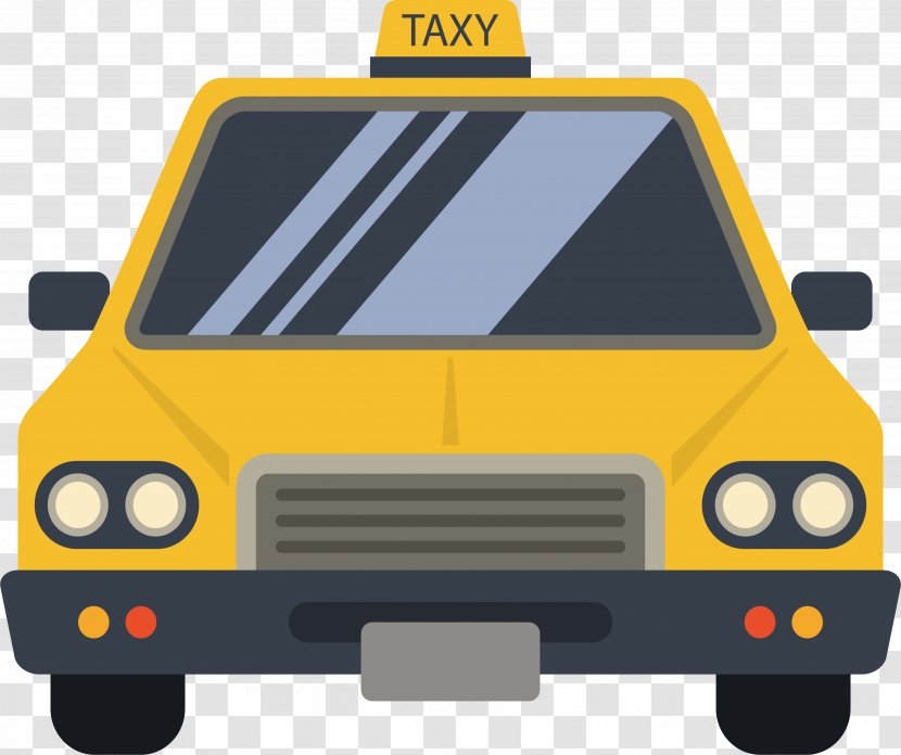 Taxi Car Euclidean Vector - Transport - Yellow Transparent PNG