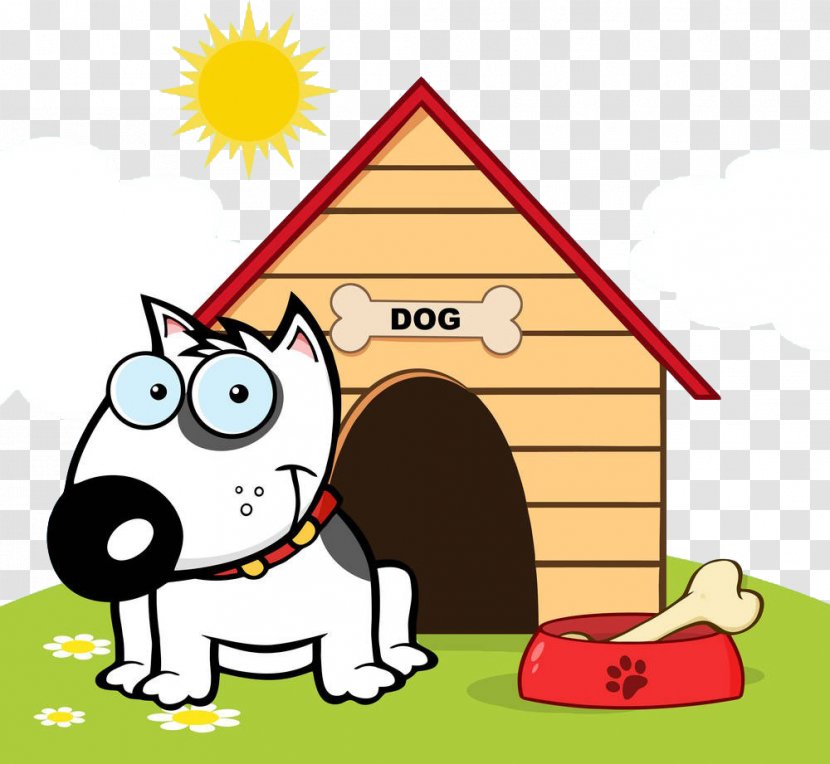 Bull Terrier Royalty-free Clip Art - Cartoon - Dog House Transparent PNG