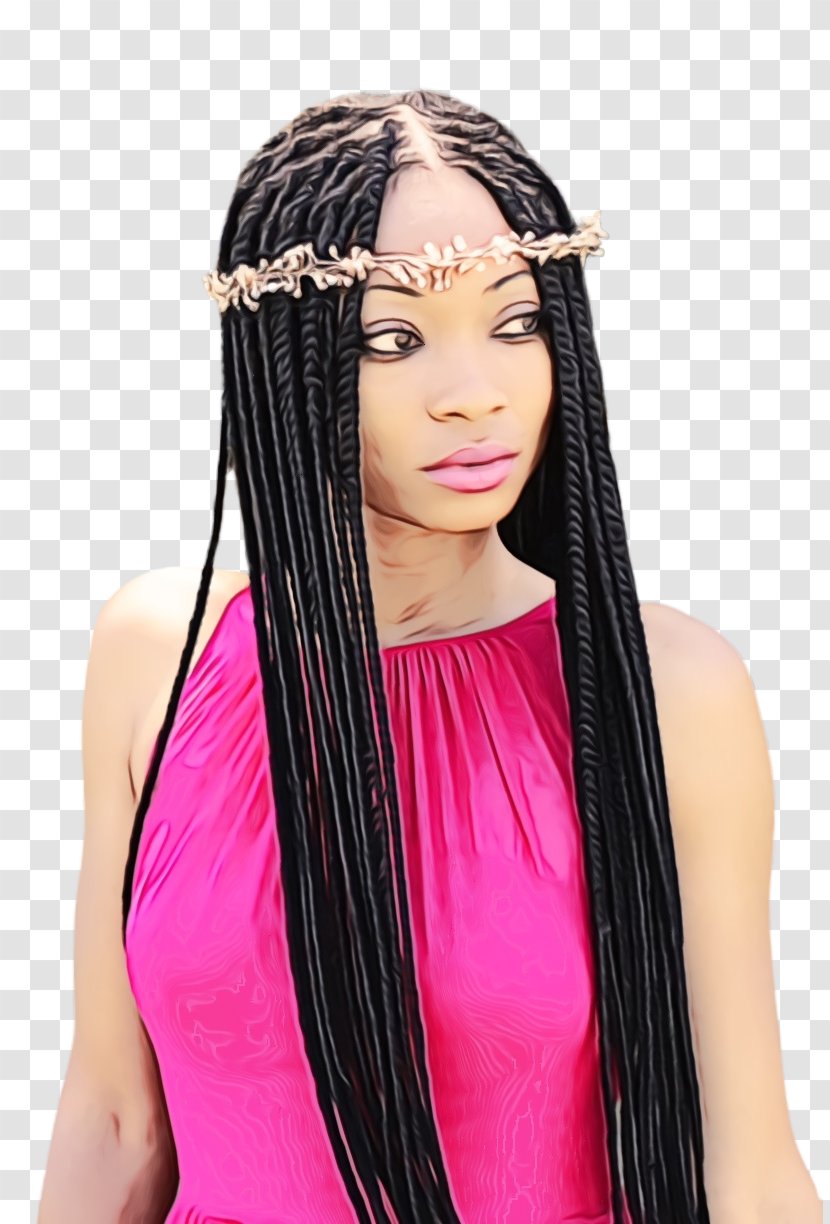 Braid Wig Hairstyle Long Hair - Barrette - Afrotextured Transparent PNG