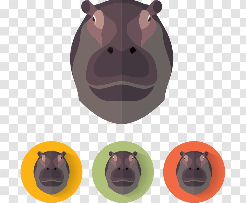 Hippopotamus Photography Illustration - Hippo Avatar Transparent PNG