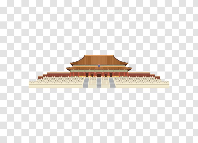 Forbidden City Hall Of Supreme Harmony Building Drawing Chinese Palace - Roof Transparent PNG