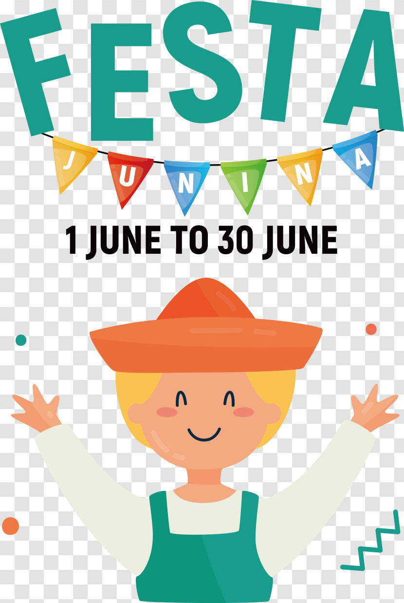 Festa Junina - Festa Junina Boy With Hat And Banner Transparent PNG