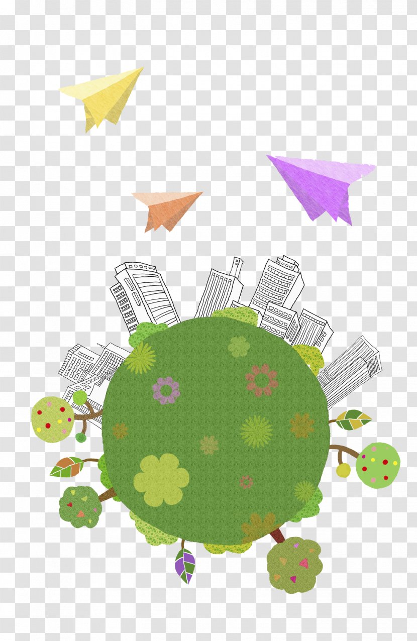 Drawing Illustration - Yellow - Green Earth Transparent PNG