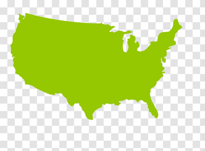 United States Map Clip Art - Green Transparent PNG