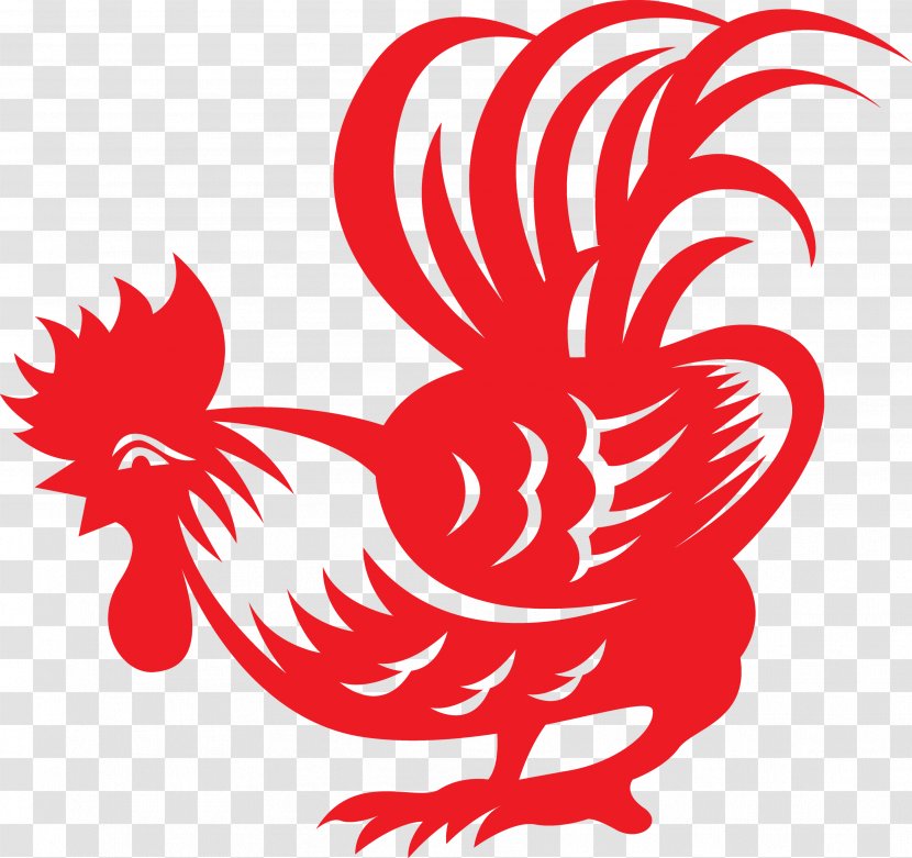 Chicken Paper Bantam Rooster Symbol - Bird - Cock Transparent PNG