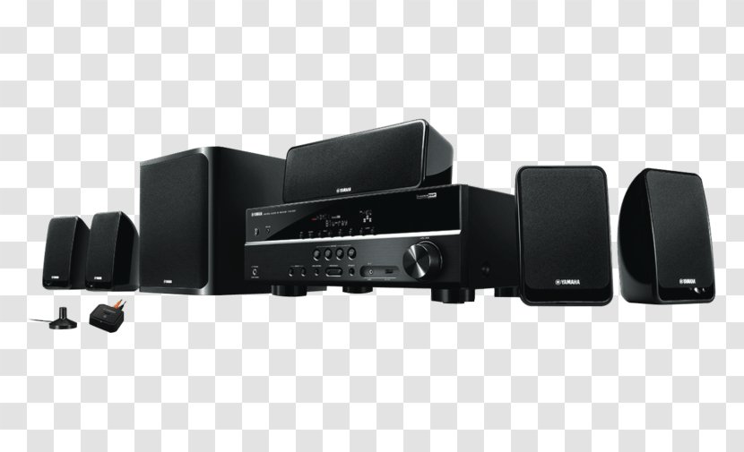 Home Theater Systems YAMAHA YHT-1810 Black AV Receiver 5.1 Surround Sound Yamaha Corporation YHT298 3d And Speaker Package 110 - Audio - Trust Theatre System Transparent PNG