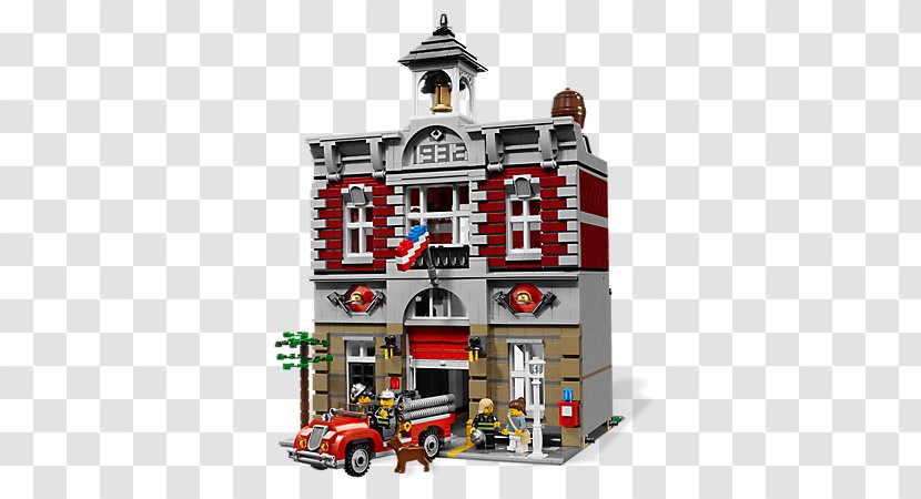 LEGO 10197 Fire Brigade Lego Modular Buildings Toy City - Truck Transparent PNG